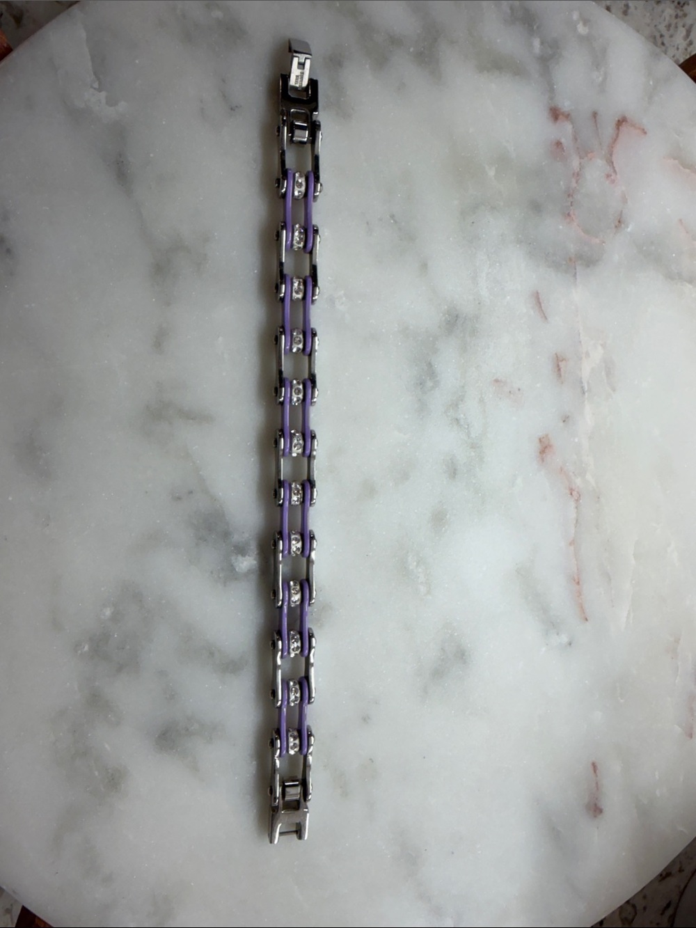 HD Purple Steel link Bracelet